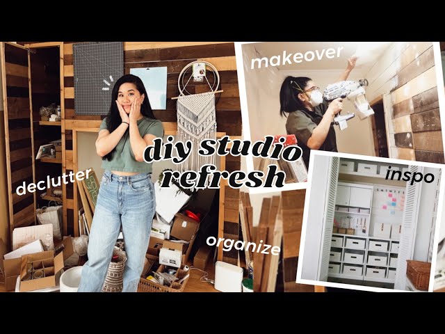 DIY Craft Studio Room Makeover  + Massive Declutter and Organization class=