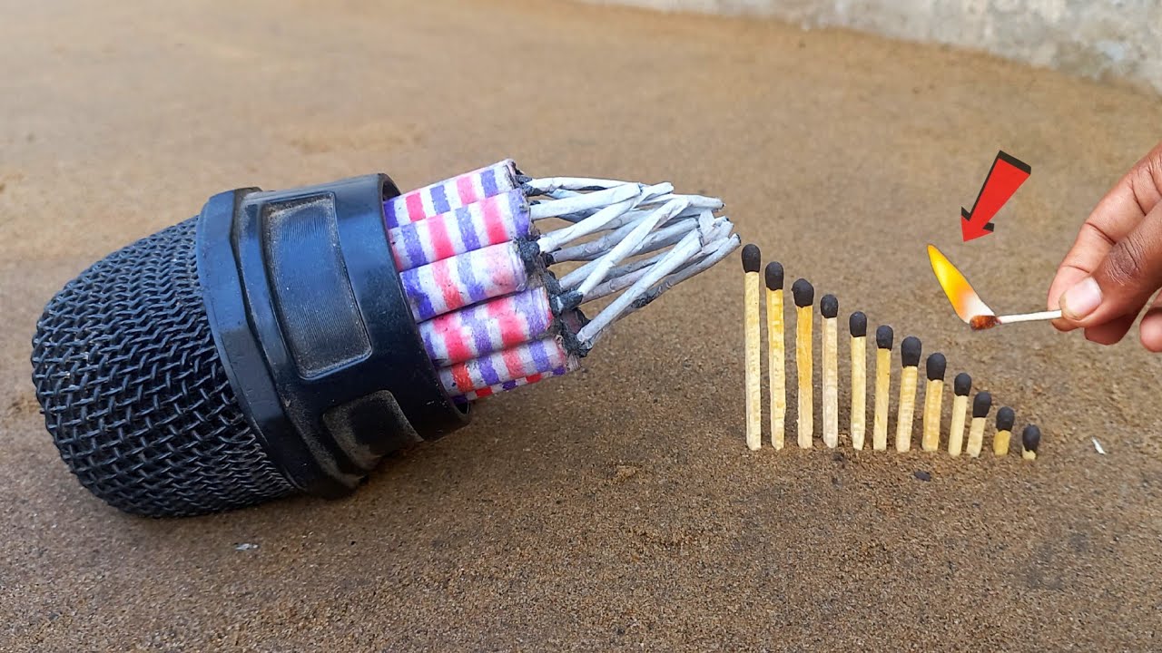 Crackers experiment Matchstick Chain Reaction Domino Vs Diwali Crackers ...