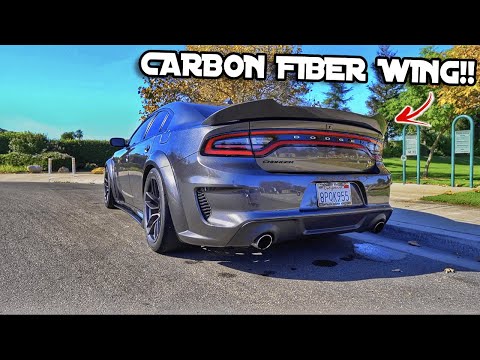 DODGE CHARGER 392 SCAT PACK CARBON FIBER WING INSTALL! HOW TO