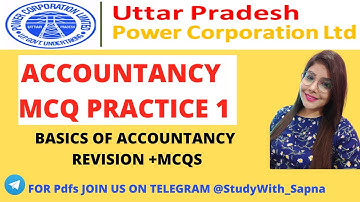 UPPCL AA 2022 ACCOUNTANCY REVISION WITH MCQS PART 1 #uppcl #assistantaccountant #accounting #mcq