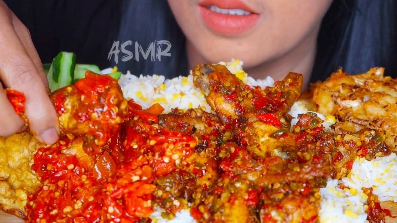 ASMR AYAM GORENG CHILI PADI ||EATING VIDEOS ASMR MUKBANG ||MUKBANG INDONESIA #ASMR #asmrsounds