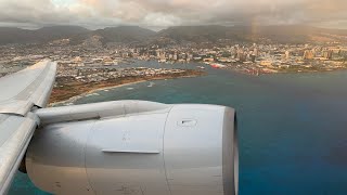 American Airlines Boeing 777-200ER Pushback, Taxi, and Departure from Honolulu