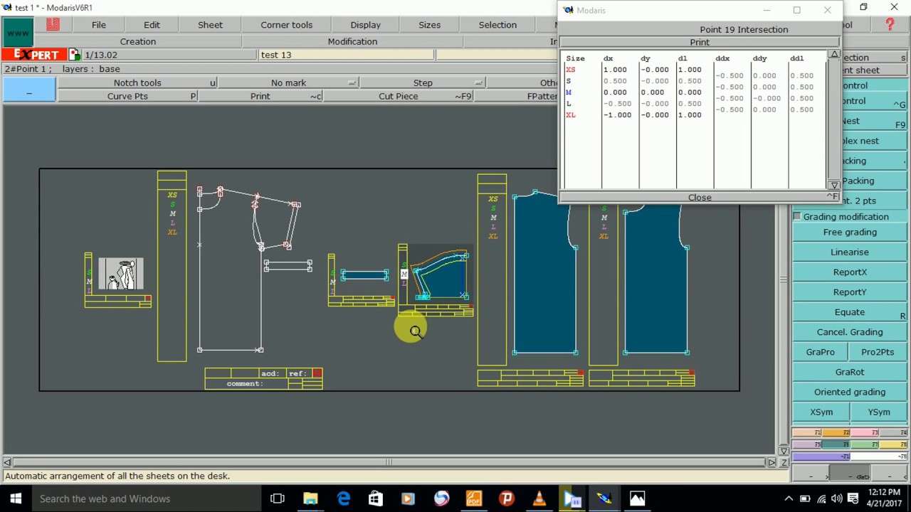 Modaris lectra tutorial from cut to grading by Adune