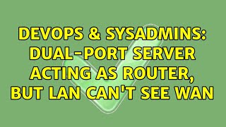 DevOps & SysAdmins: Dual-port server acting as router, but LAN can't see WAN