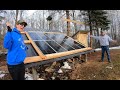 Building the solar rack wood shed Combo FINISHED | Cheap Simple Easy set up for our Solar Array