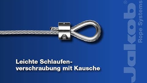 Jakob Rope Systems A1 Self Assembly | Leichte Schlaufenverschraubung 2-teilig