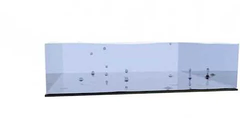 Lattice Boltzmann simulation of a Rayleigh Taylor Instability