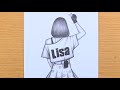 Blackpink Lisa drawing easy for beginners || Blackpink drawing tutorial || Blink pencil sketch