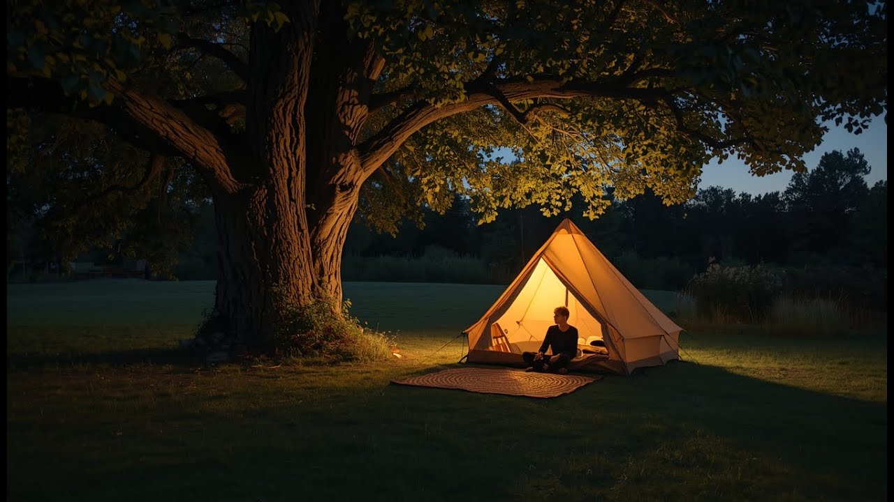 Peaceful Camping Evening | Relaxing Ambient Music Under the Trees