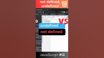 #13 | UNDEFINED vs NOT DEFINED | Javascript Interview Questions #programming #javascript #shorts