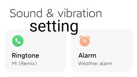 redmi note 9 pro max vibration settings