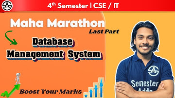 DBMS polytechnic 4th Semester  | Maha Marathon Part-2 by Amar Sir | CSE/IT