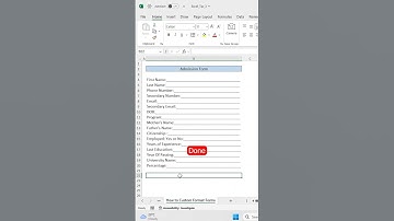 How to Create Custom Format Form in Excel | Excel Tips & Tricks #excel #exceltips #exceltutorial