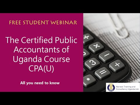 Certified Public Accountants of Uganda Course 2021 free students Webinar