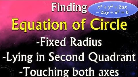 Find the equation of Circle lying in second quadrant and touches both the axes |Mad Teacher