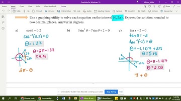 Solving Trig Equations with Calculator