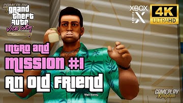 GTA Vice City: Definitive Edition | Intro & Mission #1: An Old Friend | Xbox Series X 4K 60FPS