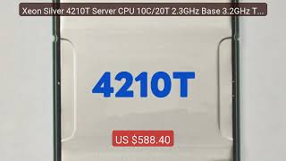 Xeon Silver 4210T Server CPU 10C/20T 2.3GHz Base 3.2GHz Tur... — Top Pick 2026 | Unbeatable Price!