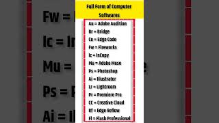 Full Form of Computer Softwares #gkinhindi #gk #ias #ips #upsc #general #computer screenshot 5
