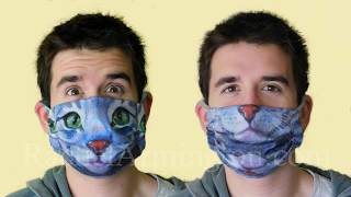 Cat Face Mask  Filter Pocket  Fold Over Elastic FOE screenshot 5