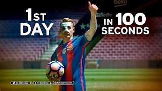 Lucas digne was officially presented as an fc barcelona player on
thursday morning at the camp nou, following his medical ciutat
esportiva. it earl...