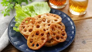 カリうま、やみつき。れんこんからあげ の レシピ 作り方