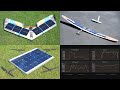 Solar powered drones flying wing multicopter glider