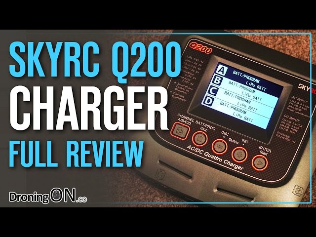 DroningON | SkyRC Q200 4Ch Battery Charger Review, Unboxing & Test