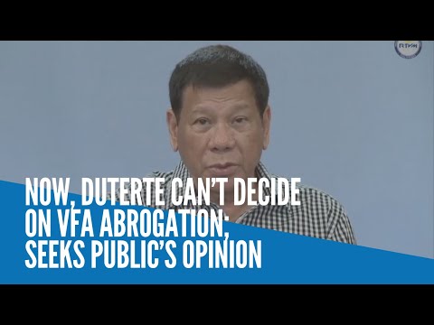 Now Duterte can’t decide on VFA abrogation; seeks public’s opinion