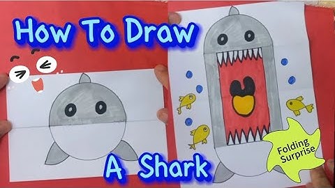 How To Draw A Shark Folding Surprise Puppet #viralvideo #naufelartcreation