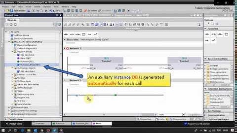 TIA Portal Function FC vs Function Block FB Programming