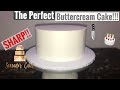 How to frost a cake with BUTTERCREAM | SHARP EDGES!