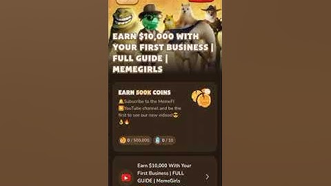 EARN $10000 PER MONTH WITH YOUR FIRST BUSINESS l FULL GUIDE l MEMEGIRLS l MEMEFI VIDEO CODE