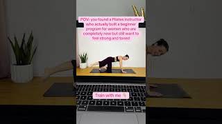 Beginner Pilates challenge on my channel! #pilates #beginnerpilates