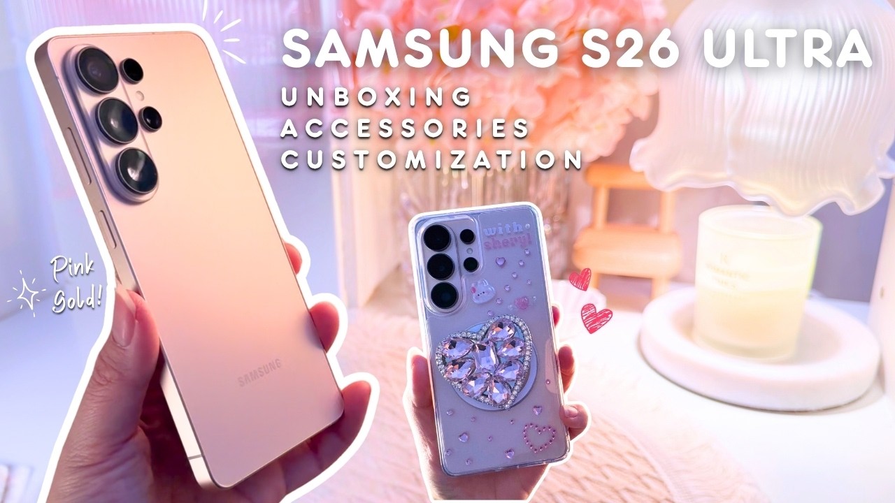 Samsung Galaxy S26 Ultra Aesthetic Unboxing 🌸 ✨ (Pink Gold
