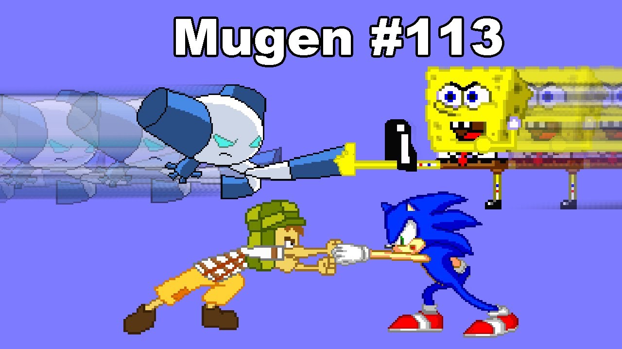 Mugen #113: Robotboy and El Chavo vs Spongebob and Sonic (Request by @AngelManuelAlvarezHerrera)