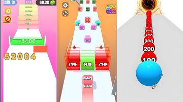 Join Numbers vs Jelly Run 2048 vs Rolling ORB Crash | Max Score 735K vs 32f vs 25K