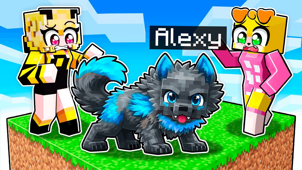 Jugando como un BEBE LOBO en UN CHUNK en Minecraft! 👶🐺