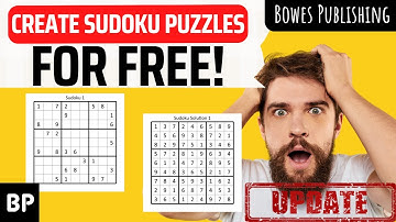 How To Create Sudoku Puzzles For KDP FOR FREE