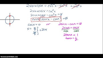 Solving Quadratic Trig Equation Example
