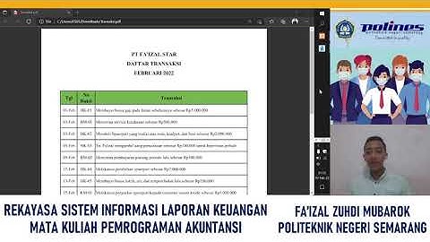 Rekayasa Aplikasi Laporan Keuangan Menggunakan Ms Visual Basic.NET 2010 dan Database MySQL