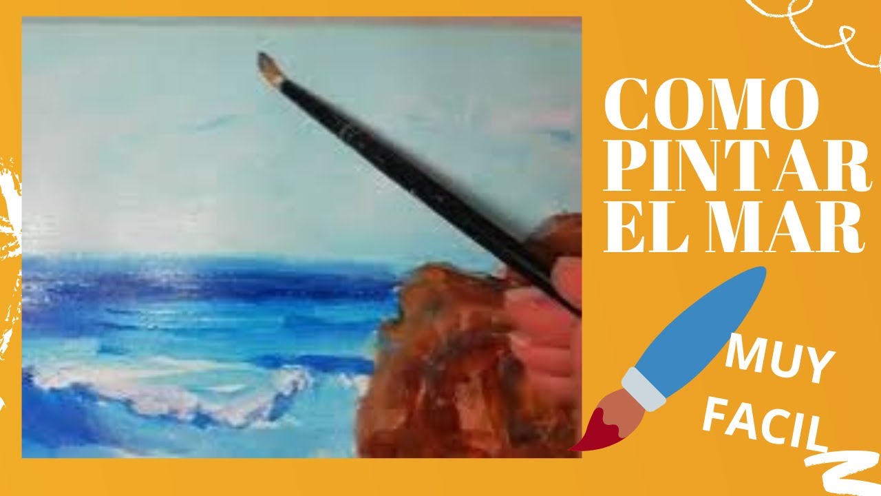 Como pintar el mar con acrilico. - YouTube