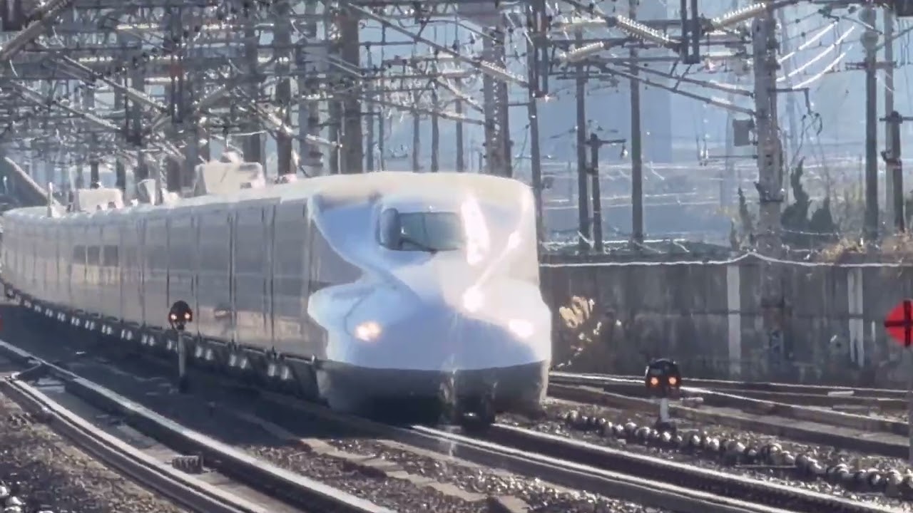 東海道新幹線　米原駅　高速通過集