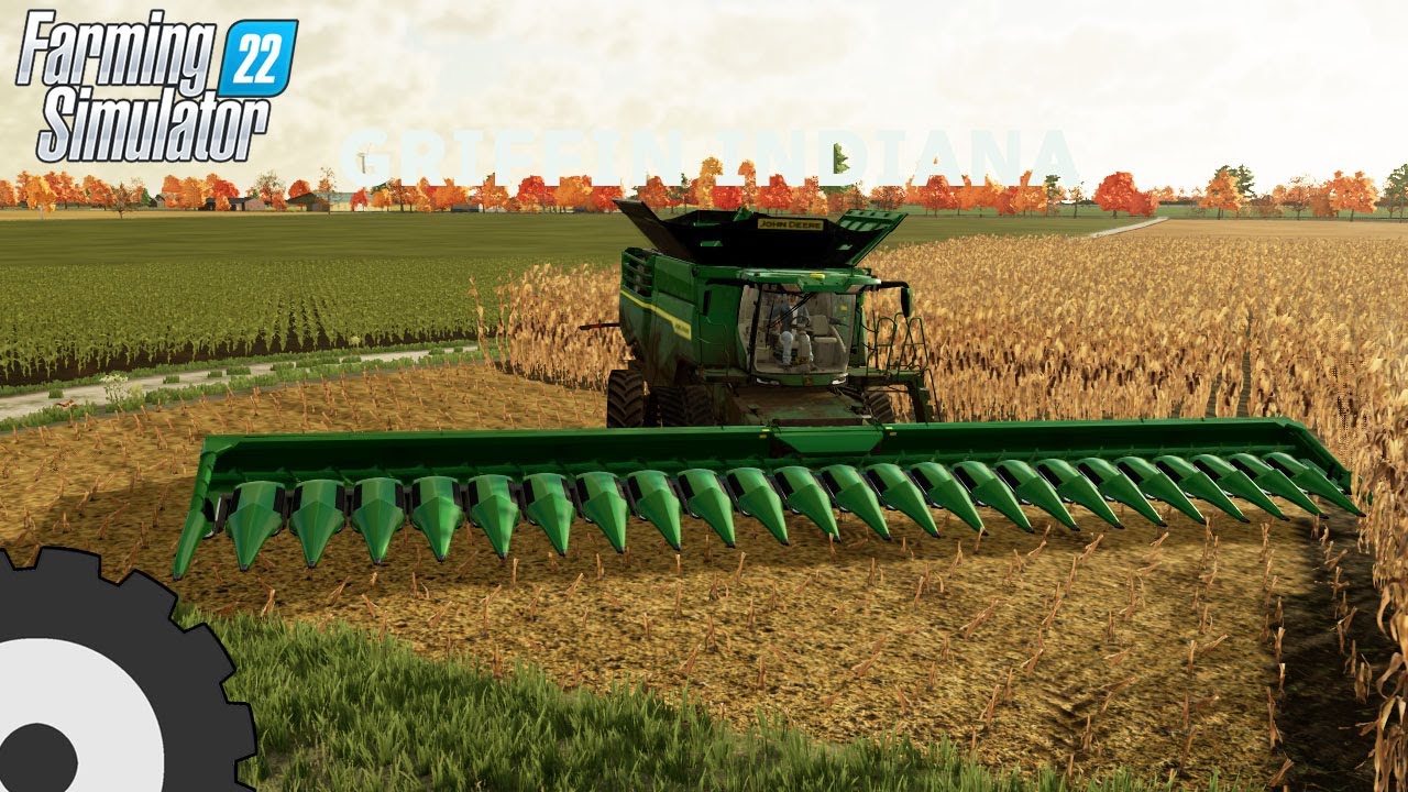 Biggest corn header ever griffin indiana farming simulator 22 youtube