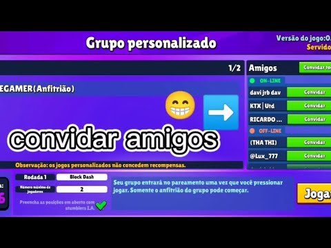 agora tem como convidar amigos para entrar no seu grupo no STUMBLE GUYS