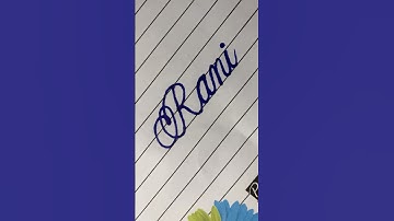 Rani Name in Cursive Writing #shorts #ytshorts #signature #calligraphy #pen #reels #viralvideo #art