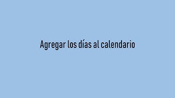 Como hacer un calendario excel parte 1