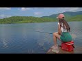 Fishing Video. Hunting Big Black Carp with Hook | Girl Fishing