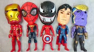 SPIDER MAN 10 SUPERHEROES AVENGERS TEAM IN MAGIC MASK | SATISFYING VIDEO