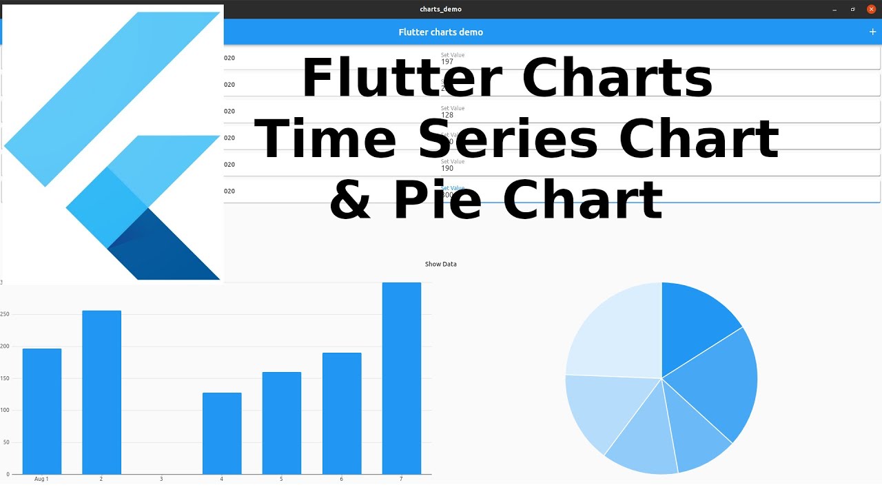 Flutter Charts Example With Flutter Provider Time Series Bar Chart And Pie Chart Youtube